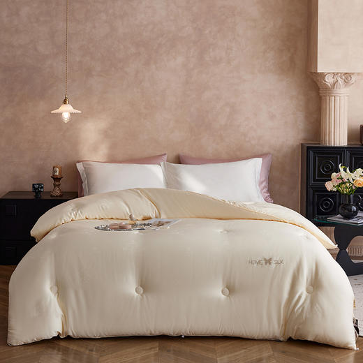 百丽安娜天丝蚕丝蛋白提花被香槟金 商品图0