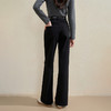 西遇韩系气质牛仔裤女秋季新款高腰显瘦直筒裤窄版阔腿裤长裤H0051298 商品缩略图4