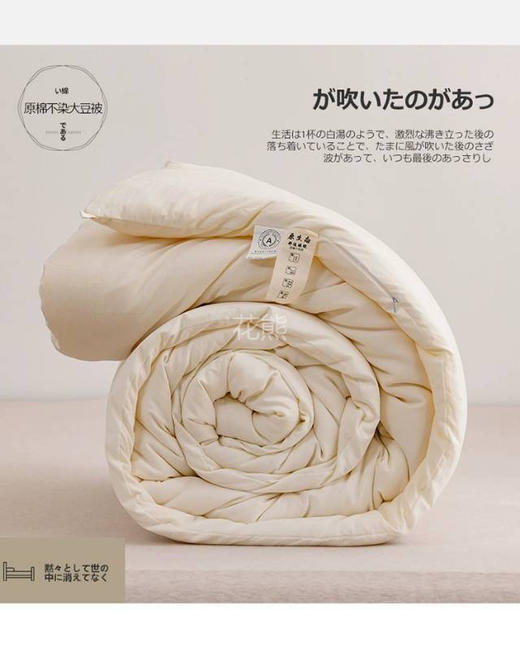 【原棉大豆羽丝绒被】无荧光剂·无甲醛·无芳香胺，整张纤维填充，蓬松透气，不易板结 均匀平整，畅享舒睡~ 商品图5