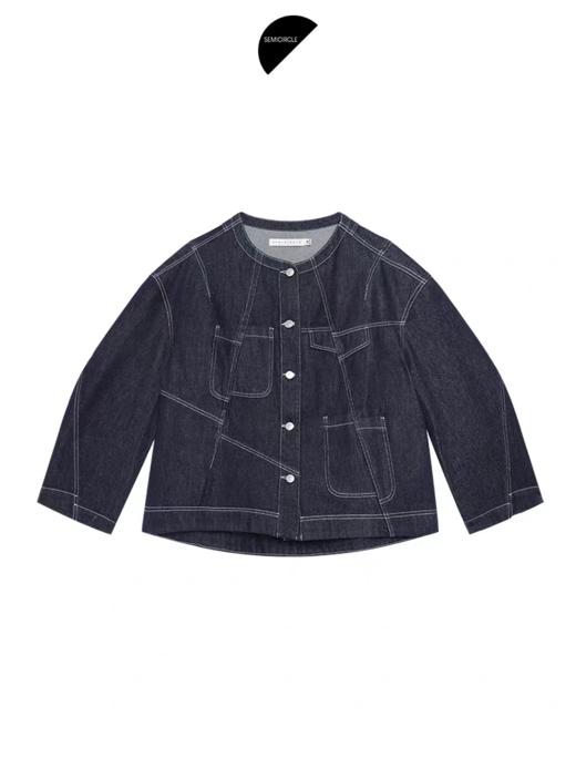 半圆/Q5751775/不规则夹克牛仔外套 商品图4