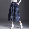 QYM 769-Y松紧高腰半身裙时尚蝴蝶花裙优雅A字裙 商品缩略图1