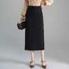 QYM 772-Y西装半身裙中长款开衩包臀裙直筒一步裙 商品缩略图0