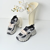 经典鲨2025秋专柜新款猪皮革潮流拼色网面透气休闲老爹鞋女KW160-537281 商品缩略图6