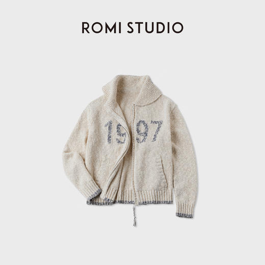 ROMI STUDIO"1997"花式羊毛花纱手感编织运动风卫衣RWCWST6340 商品图1