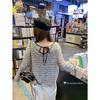 <曾小咸推荐>韩系长袖圆领条纹长袖T恤，黑杏条纹限时券后价63.29！【预售款，预计3-15天】 商品缩略图14