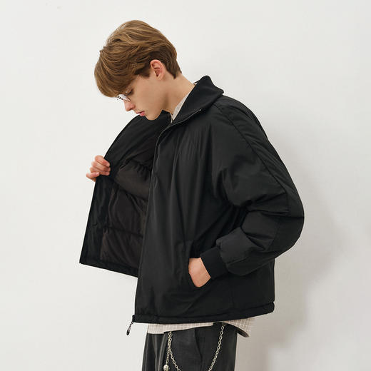 714street潮牌高蓬90白鸭绒羽绒服男款2025冬季防水螺纹高领外套 商品图1