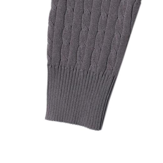 46764SDSA男士秋冬新款痞帅男装极简风短款纽花圆领针织衫百搭开衫毛衣 商品图4