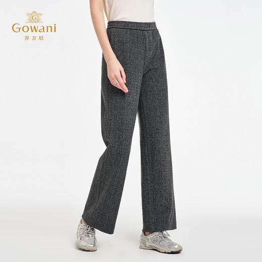 乔万尼2025冬新品高级大象灰高智穿搭直筒裤ED4F705 商品图2