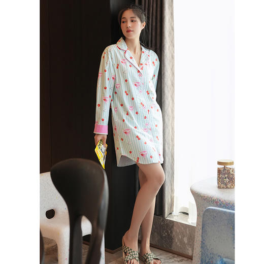 100%棉磨毛睡裙-女款 商品图7