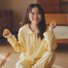【全棉双层纱】日系甜美睡衣纯色娃娃领纯棉纱布家居服套装全棉少女减龄 商品缩略图0
