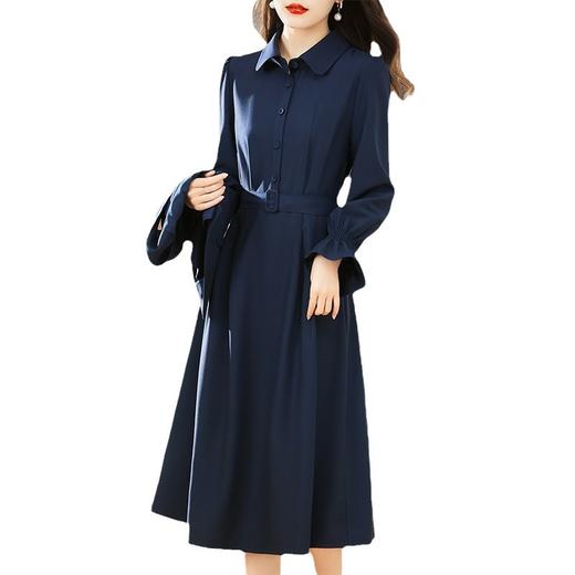 丁摩 长袖连衣裙女春秋季新款秋装气质名媛时尚套装两件套5ZF-2308 商品图4