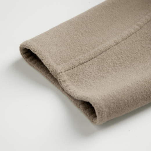 ROMI STUDIO"棕标系列"羊毛绒感双面呢连帽气质大衣RWCAWG4869 商品图3