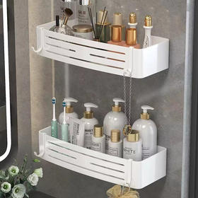 6814白色方形置物篮