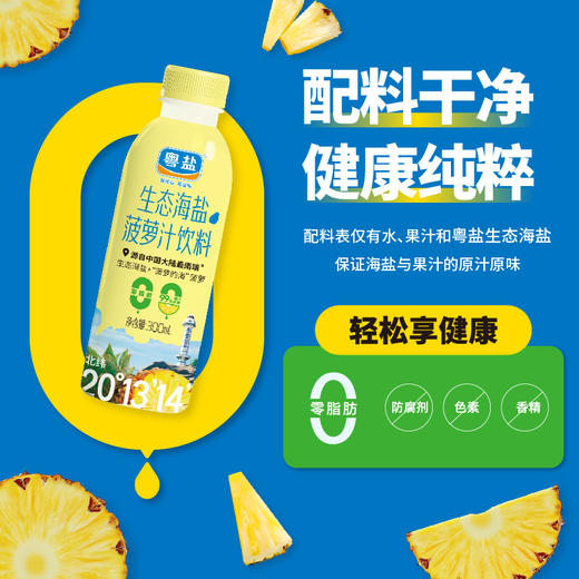 生态海盐菠萝汁饮料300ml*15瓶/箱 商品图1