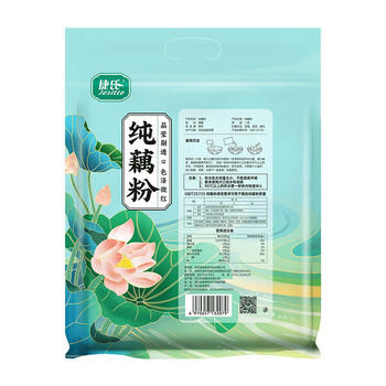 捷氏100%纯藕粉0脂肪无糖添加莲藕粉羹冲饮健身代餐营养早餐食品550克 /水饮冲调 /冲饮谷物 /果蔬粉 商品图4