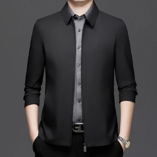 皮尔卡丹专柜同款商务夹克外套男士春秋翻领刺绣外套高档时尚 商品图1