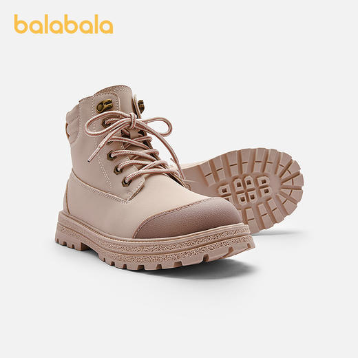 巴拉巴拉童鞋儿童靴子马丁靴女童秋冬短靴潮防滑户外鞋子时尚百搭 商品图1