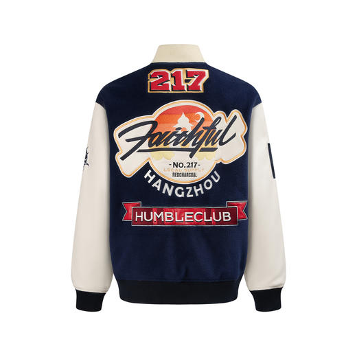 REDCHARCOAL 红炭棒球服夹克外套男秋冬重工刺绣美式潮牌宽松棉服 商品图1