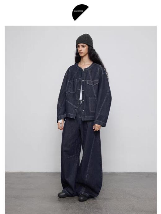 半圆/Q5751775/不规则夹克牛仔外套 商品图2