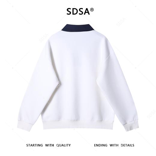 9901SDSA男士秋冬新款痞帅男装潮牌撞色半拉链翻领假两件卫衣简约时尚 商品图5