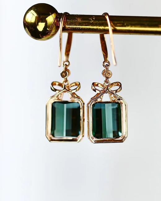 5.58ct刻面碧玺耳坠 商品图4