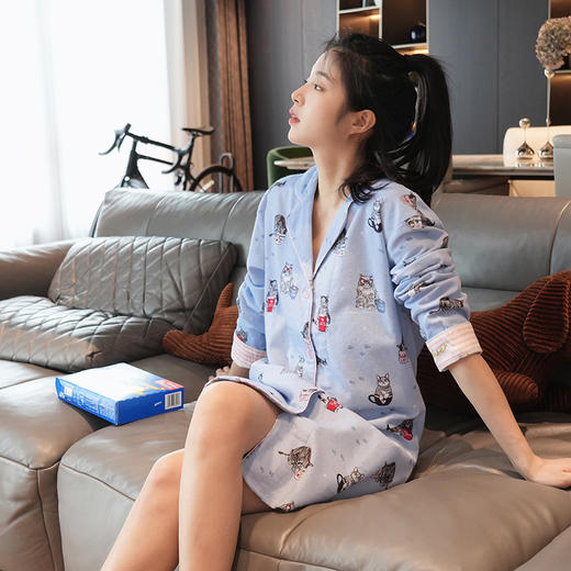 100%棉磨毛睡裙-女款 商品图9