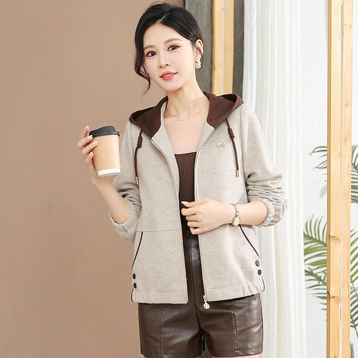 QYM  CS25C27-Y连帽休闲外套宽松时尚外套 商品图1