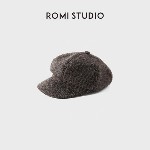 ROMI STUDIO“摩登新贵 ”圈圈羊毛挺括弹力八角帽贝帽RWCWP36355 商品图0