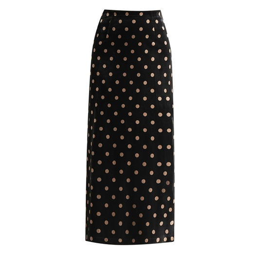 QYM 777-Y松紧高腰包臀裙时尚气质优雅开衩一步裙 商品图4