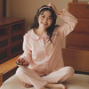 【全棉双层纱】日系甜美睡衣纯色娃娃领纯棉纱布家居服套装全棉少女减龄 商品缩略图1