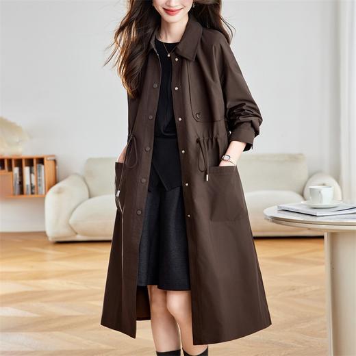 馥迦都市通勤机能松弛感中长款风衣外套 商品图8