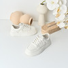 经典鲨2025秋专柜款韩版百搭圆头透气平底休闲小白鞋板鞋女KW194-537101 商品缩略图1
