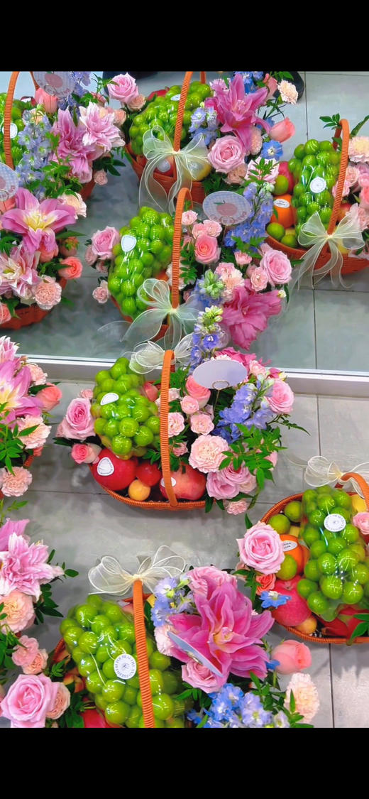 鲜花水果篮（粉紫色系）定金 商品图2
