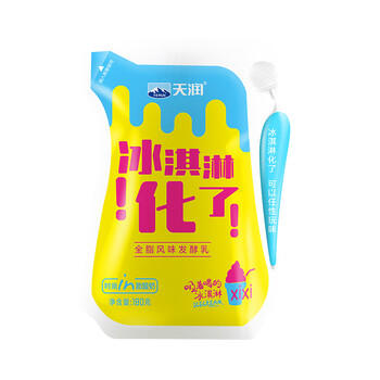 天润（TERUN）新疆特产 浓缩冰淇淋化了 180g*12袋 风味发酵乳酸奶酸牛奶生鲜 商品图1