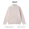 337SDSA男士秋冬新款痞帅男装潮牌纯色半拉链立领针织衫时尚休闲毛衣 商品缩略图1