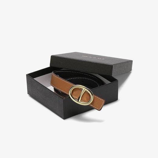 SADI萨迪猪鼻子光面带扣时尚腰带真皮女款皮带双面AAP80040 商品图3