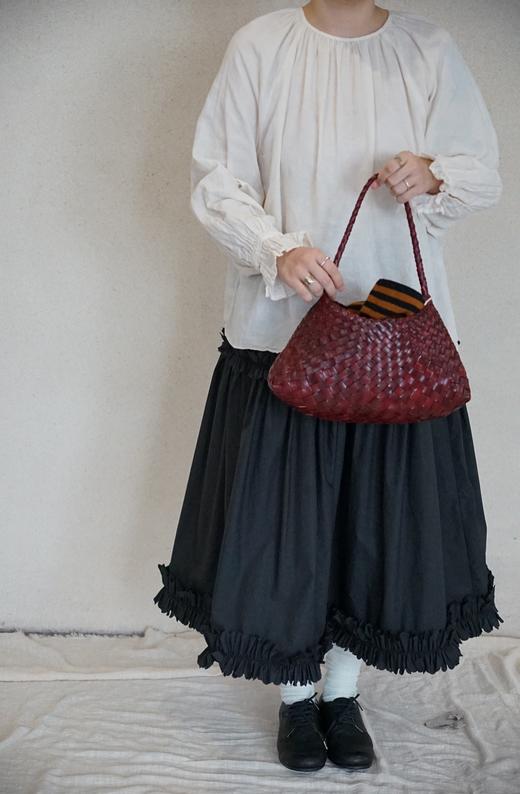 Gauze 圆领荷叶袖子上衣 商品图3