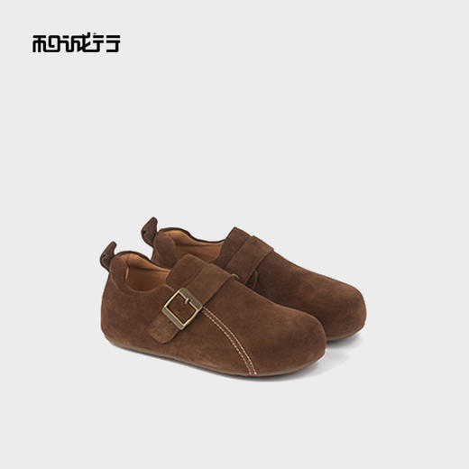 和诚行2025秋季新款复古轻便一脚蹬真皮软底全包勃肯女式休闲鞋 商品图4