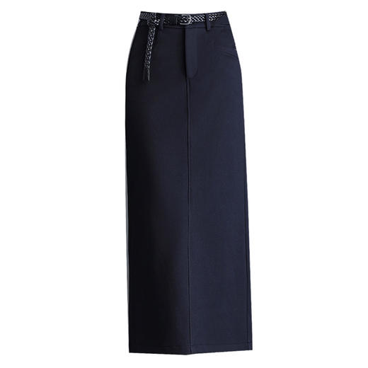 QYM 776-Y直筒半身裙包臀裙气质开衩中长款一步裙 商品图4