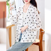 丁摩真丝白色波点连帽防晒衣女新款薄款透气小个子减龄休闲桑蚕丝AL0589 商品缩略图1