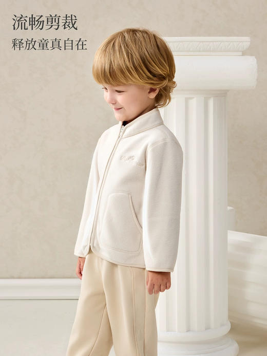 Domiamia 男宝宝女宝宝 摇粒绒拉链外套 秋冬保暖 休闲百搭 商品图1