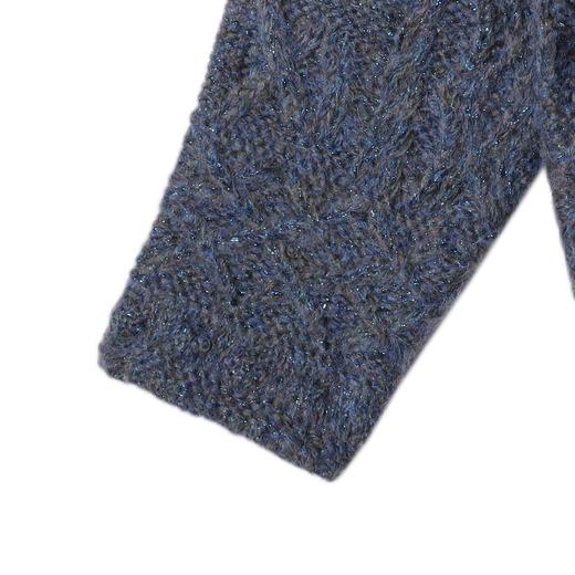 9925SDSA男士秋冬新款痞帅男装复古纽花polo领针织衫慵懒风百搭毛衣 商品图4