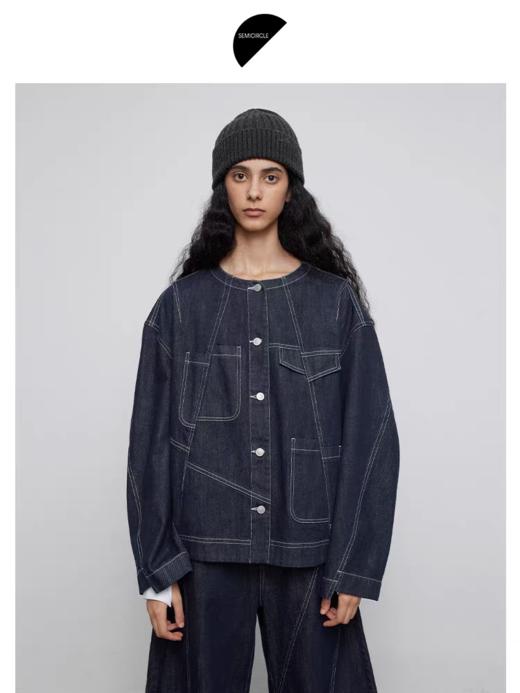 半圆/Q5751775/不规则夹克牛仔外套 商品图0