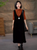 宽松遮肚高级感，灯芯绒背心裙套装LJX-875 商品缩略图1