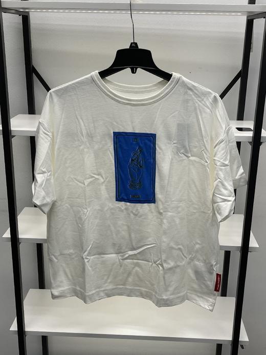 M**SE KN*CKLES 男士夏季透气纯棉透气抽象印花圆领短袖T恤 商品图2