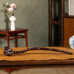 清	硬木竹节工如意