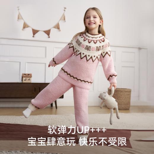 【宝宝服饰】嫚熙儿童家居服半边绒男女童宝宝加厚加绒保暖睡衣套装秋冬季新品 商品图1