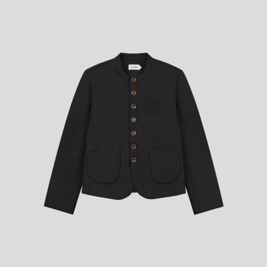 GOODBAI logo贴布绣小立领纽扣正肩西装外套 商品图1