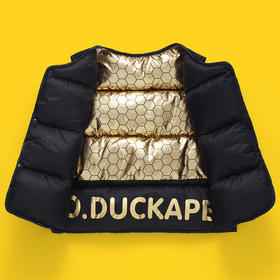 优选丨【39元/2件】小黄鸭儿童黑金自发热保暖卡通印花棉马甲内穿外搭棉坎肩80-140