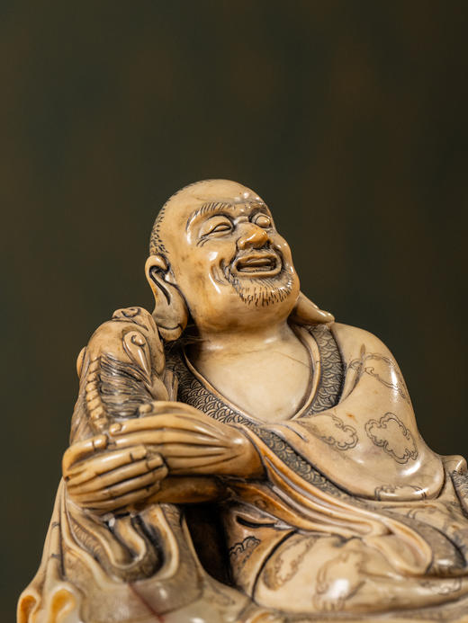 清	寿山石雕戏狮罗汉像 商品图2